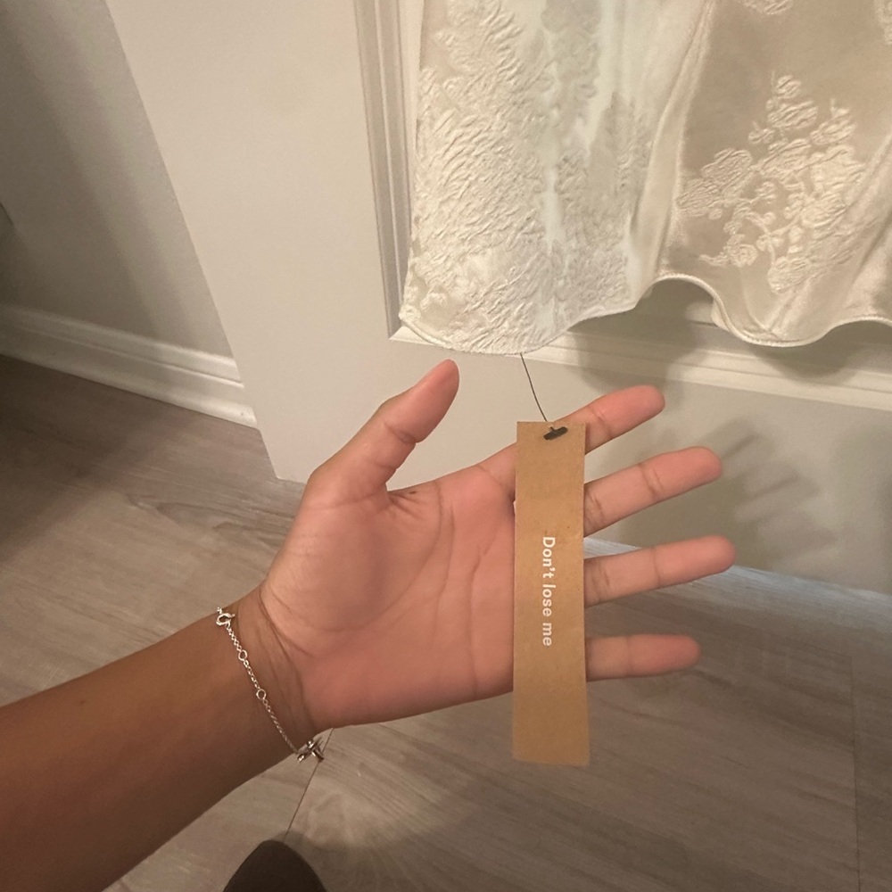 Reformation Ailsa Silk Jacquard Wedding Dress - Picture 6 of 7